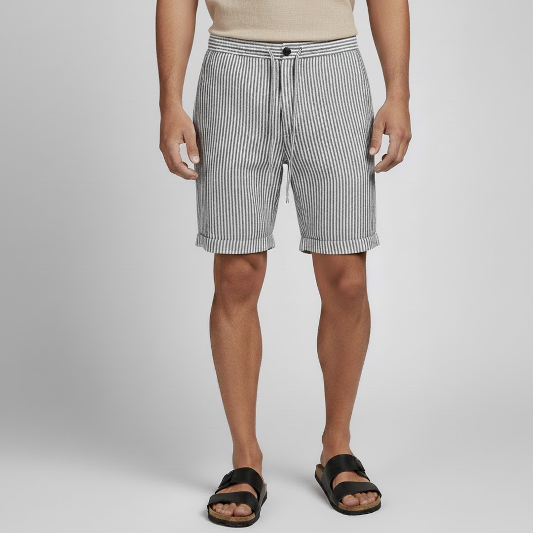 Bermuda Masculina Linho Listrada