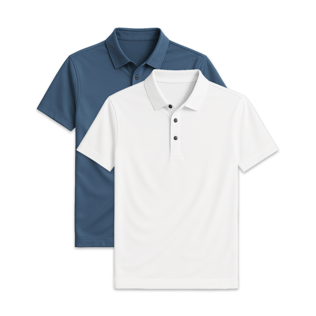 Conjunto 2 Camisas Polos em Seda Gelo Fiorinni